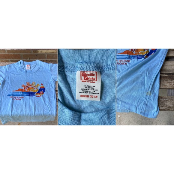 Lot of 4 80s Kid's Ringer T-shirt Polo Shirt Izod Lacoste Mickey Minnie Mouse - Picture 5 of 5